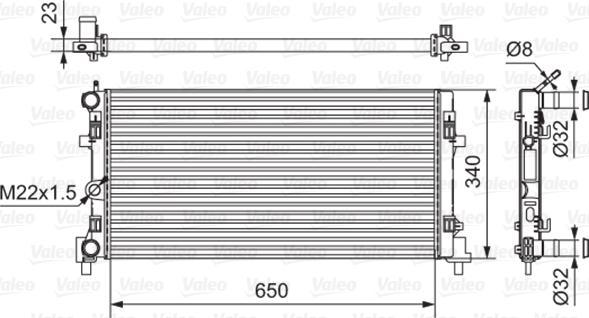 Valeo 701522 - Radiators, Motora dzesēšanas sistēma adetalas.lv