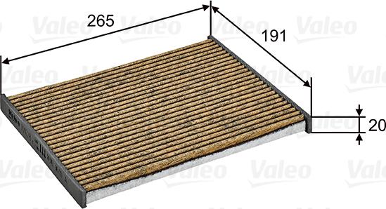 Valeo 701028 - Filtrs, Salona telpas gaiss adetalas.lv