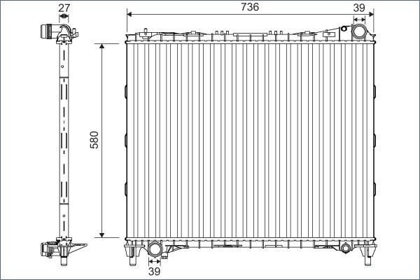 Valeo 701127 - Radiators, Motora dzesēšanas sistēma adetalas.lv