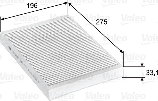 Valeo 715597 - Filtrs, Salona telpas gaiss adetalas.lv