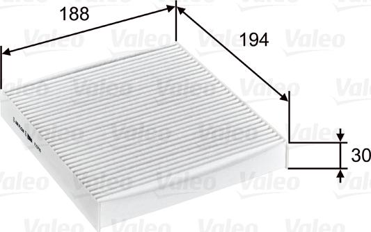 Valeo 715755 - Filtrs, Salona telpas gaiss adetalas.lv