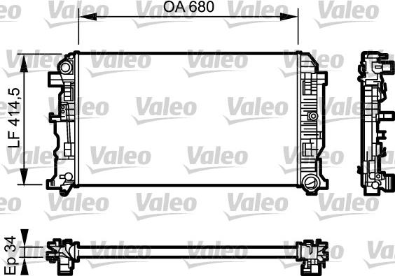 Valeo 734930 - Radiators, Motora dzesēšanas sistēma adetalas.lv