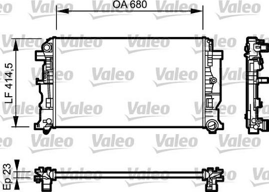 Valeo 734926 - Radiators, Motora dzesēšanas sistēma adetalas.lv