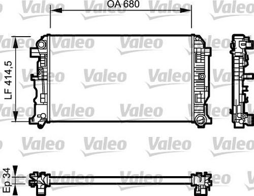 Valeo 734928 - Radiators, Motora dzesēšanas sistēma adetalas.lv