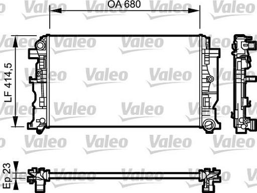 Valeo 734927 - Radiators, Motora dzesēšanas sistēma adetalas.lv