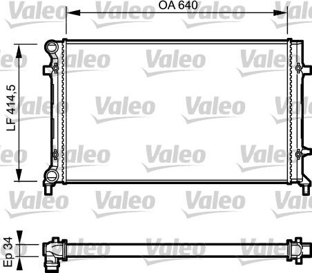 Valeo 734335 - Radiators, Motora dzesēšanas sistēma adetalas.lv