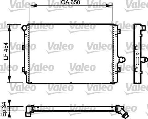 Valeo 734333 - Radiators, Motora dzesēšanas sistēma adetalas.lv