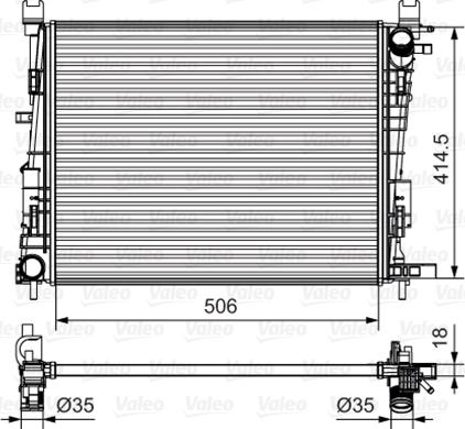 Valeo 735634 - Radiators, Motora dzesēšanas sistēma adetalas.lv