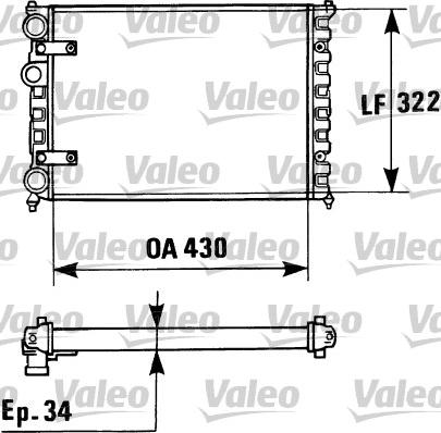 Valeo 730946 - Radiators, Motora dzesēšanas sistēma adetalas.lv