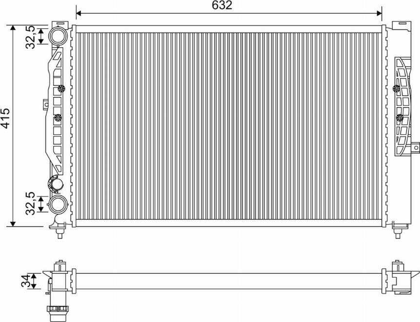 Valeo 731537 - Radiators, Motora dzesēšanas sistēma adetalas.lv