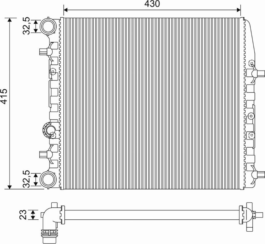 Valeo 733062 - Radiators, Motora dzesēšanas sistēma adetalas.lv