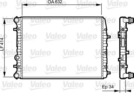 Valeo 732864 - Radiators, Motora dzesēšanas sistēma adetalas.lv