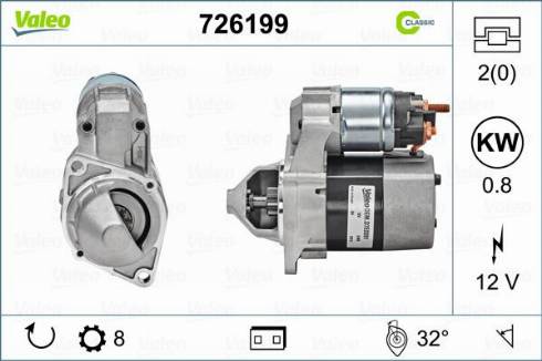 Valeo 726199 - Starteris adetalas.lv