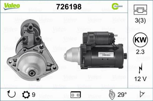 Valeo 726198 - Starteris adetalas.lv