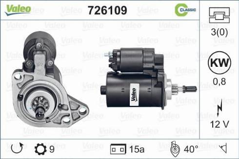 Valeo 726109 - Starteris adetalas.lv