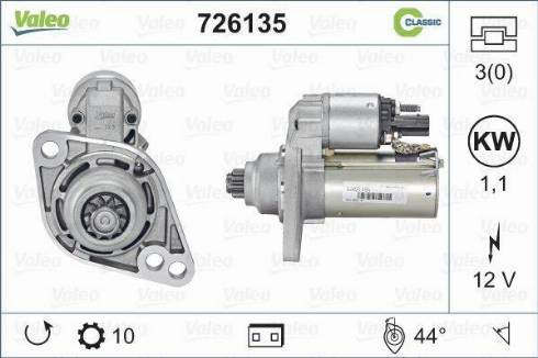 Valeo 726135 - Starteris adetalas.lv