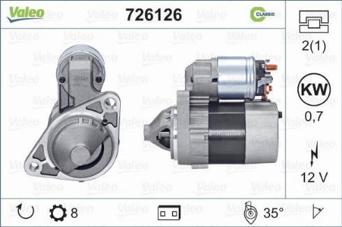 Valeo 726126 - Starteris adetalas.lv