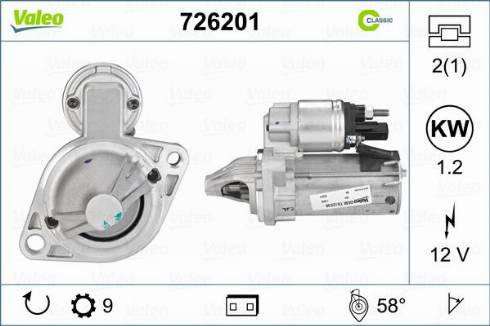 Valeo 726201 - Starteris adetalas.lv