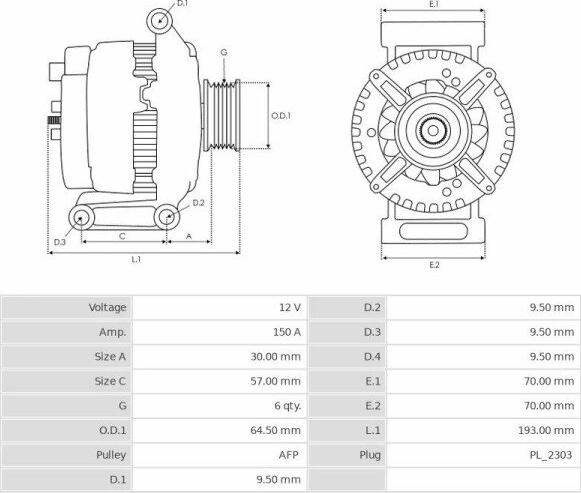 Valeo TG16C010 - Ģenerators adetalas.lv