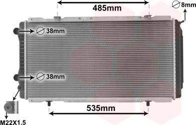 Van Wezel 40002146 - Radiators, Motora dzesēšanas sistēma adetalas.lv