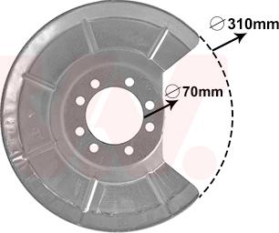 Van Wezel 5942373 - Dubļu sargs, Bremžu disks adetalas.lv