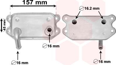 Van Wezel 59003154 - Eļļas radiators, Motoreļļa adetalas.lv