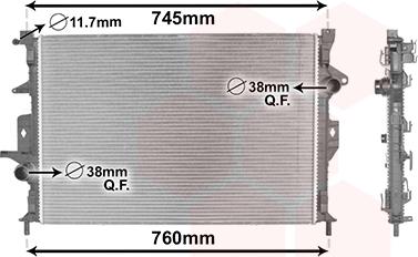 Van Wezel 59002187 - Radiators, Motora dzesēšanas sistēma adetalas.lv