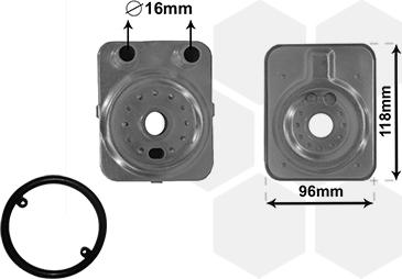 Van Wezel 58003093 - Eļļas radiators, Motoreļļa adetalas.lv