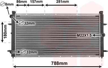 Van Wezel 58002114 - Radiators, Motora dzesēšanas sistēma adetalas.lv