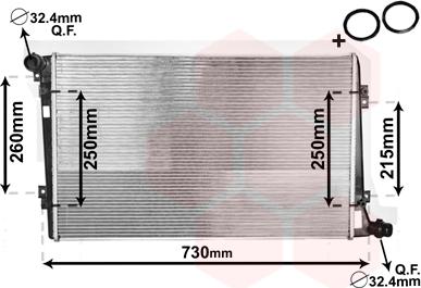 Van Wezel 58002255 - Radiators, Motora dzesēšanas sistēma adetalas.lv