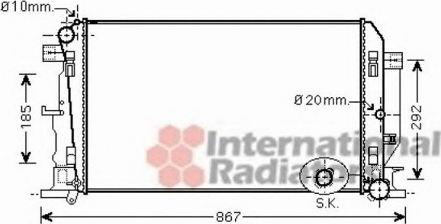 Van Wezel 58002282 - Radiators, Motora dzesēšanas sistēma adetalas.lv