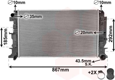 Van Wezel 58002271 - Radiators, Motora dzesēšanas sistēma adetalas.lv