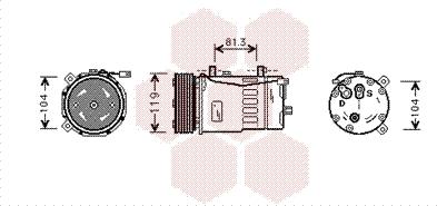 Van Wezel 5800K046 - Kompresors, Gaisa kond. sistēma adetalas.lv