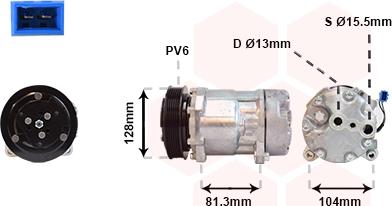 Van Wezel 5800K164 - Kompresors, Gaisa kond. sistēma adetalas.lv