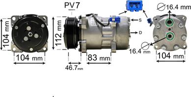 Van Wezel 5800K288 - Kompresors, Gaisa kond. sistēma adetalas.lv