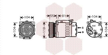 Van Wezel 5800K270 - Kompresors, Gaisa kond. sistēma adetalas.lv