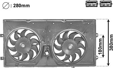 Van Wezel 5874748 - Ventilators, Motora dzesēšanas sistēma adetalas.lv