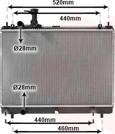 Van Wezel 52012704 - Radiators, Motora dzesēšanas sistēma adetalas.lv