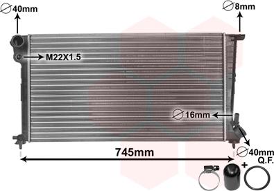 Van Wezel 09002153 - Radiators, Motora dzesēšanas sistēma adetalas.lv