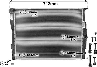 Van Wezel 06002303 - Radiators, Motora dzesēšanas sistēma adetalas.lv