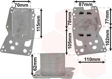 Van Wezel 06013715 - Eļļas radiators, Motoreļļa adetalas.lv