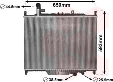 Van Wezel 02002225 - Radiators, Motora dzesēšanas sistēma adetalas.lv