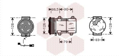 Van Wezel 1800K276 - Kompresors, Gaisa kond. sistēma adetalas.lv