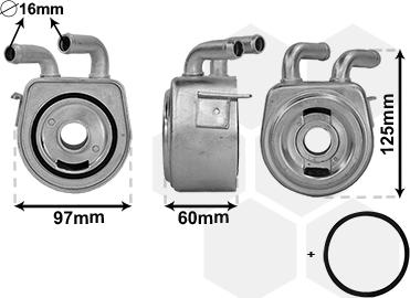Van Wezel 18013706 - Eļļas radiators, Motoreļļa adetalas.lv