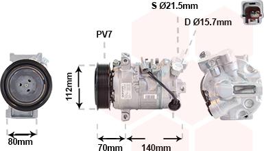 Van Wezel 3001K715 - Kompresors, Gaisa kond. sistēma adetalas.lv