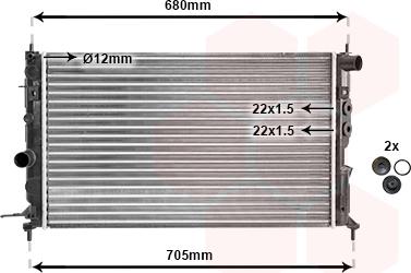 Van Wezel 37002244 - Radiators, Motora dzesēšanas sistēma adetalas.lv