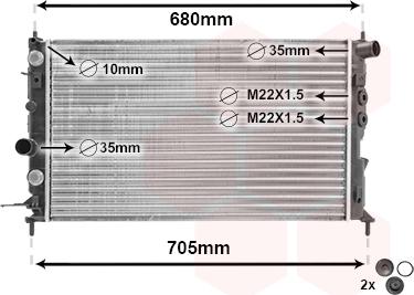 Van Wezel 37002220 - Radiators, Motora dzesēšanas sistēma adetalas.lv