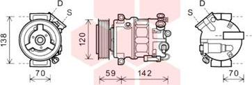 Van Wezel 3700K577 - Kompresors, Gaisa kond. sistēma adetalas.lv