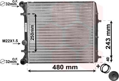 Van Wezel 76002005 - Radiators, Motora dzesēšanas sistēma adetalas.lv