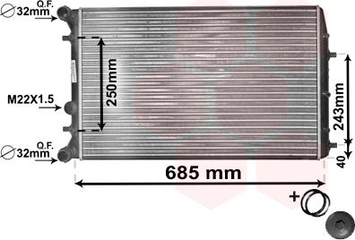 Van Wezel 76002006 - Radiators, Motora dzesēšanas sistēma adetalas.lv